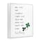 Stupell Industries Heart & Home Touching Irish Blessing Clover Motif Framed Giclee Art